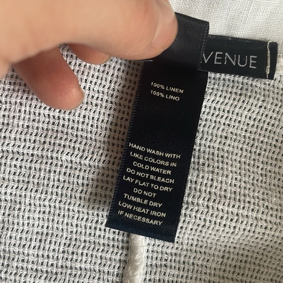 Saks Fifth Avenue Linen Sweater Cover Up Shirt - Picture 9 of 11